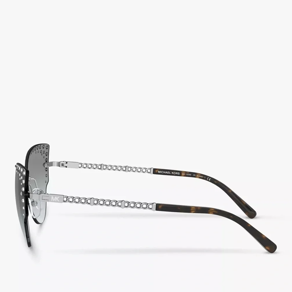 Michael Kors Black Studded Cat-Eye Sunglasses | MK1058B St. Anton - Picture 6 of 15